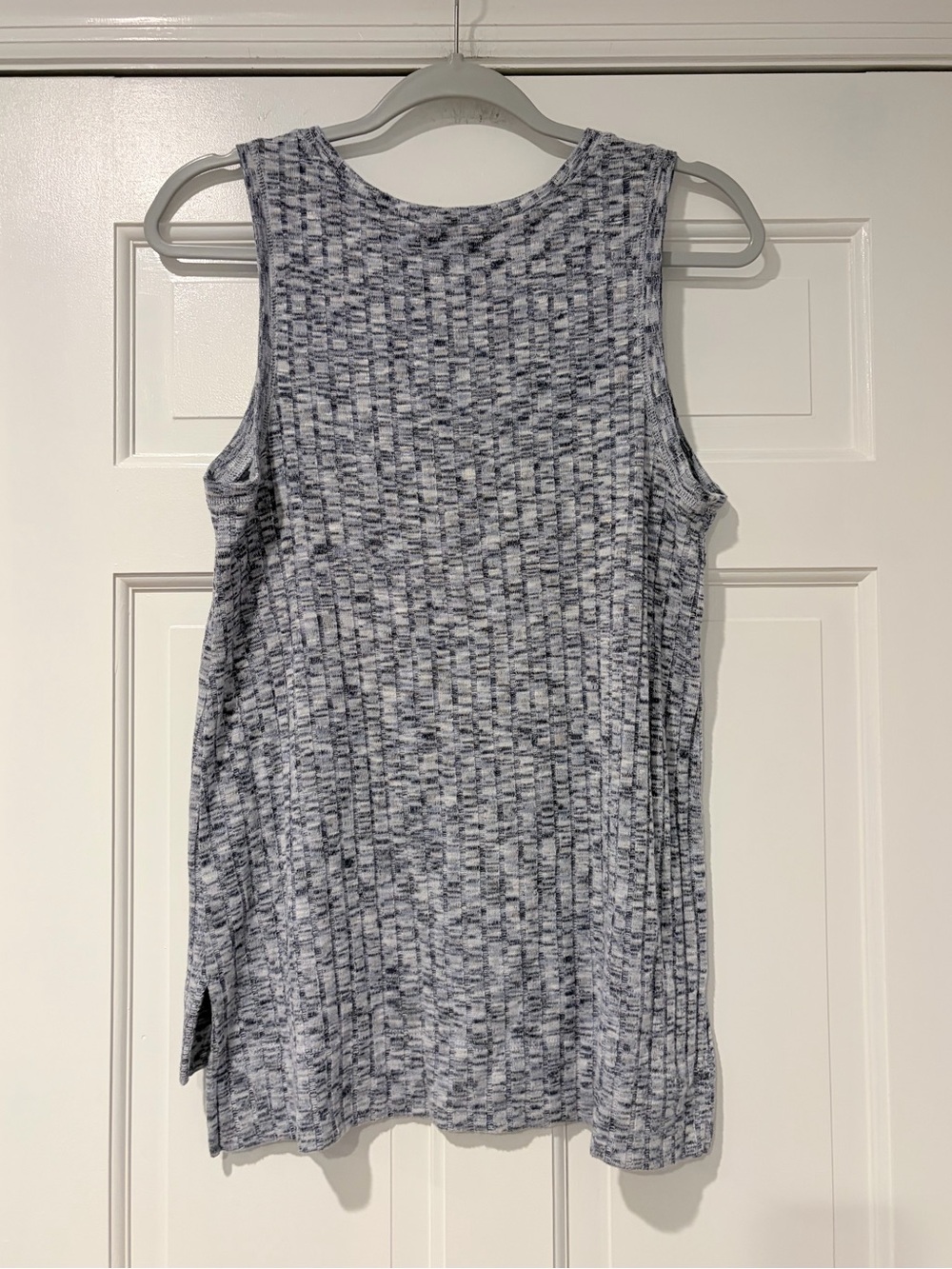 Banana Republic Blue White Textured Sleeveless Tunic Top Small - Picture 2 of 7